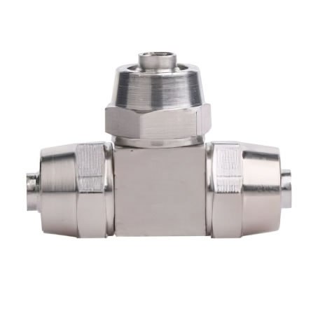 Quick screw tee reducer